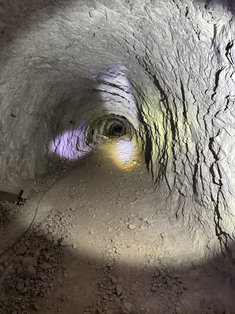 The tunnel's glowing throat
