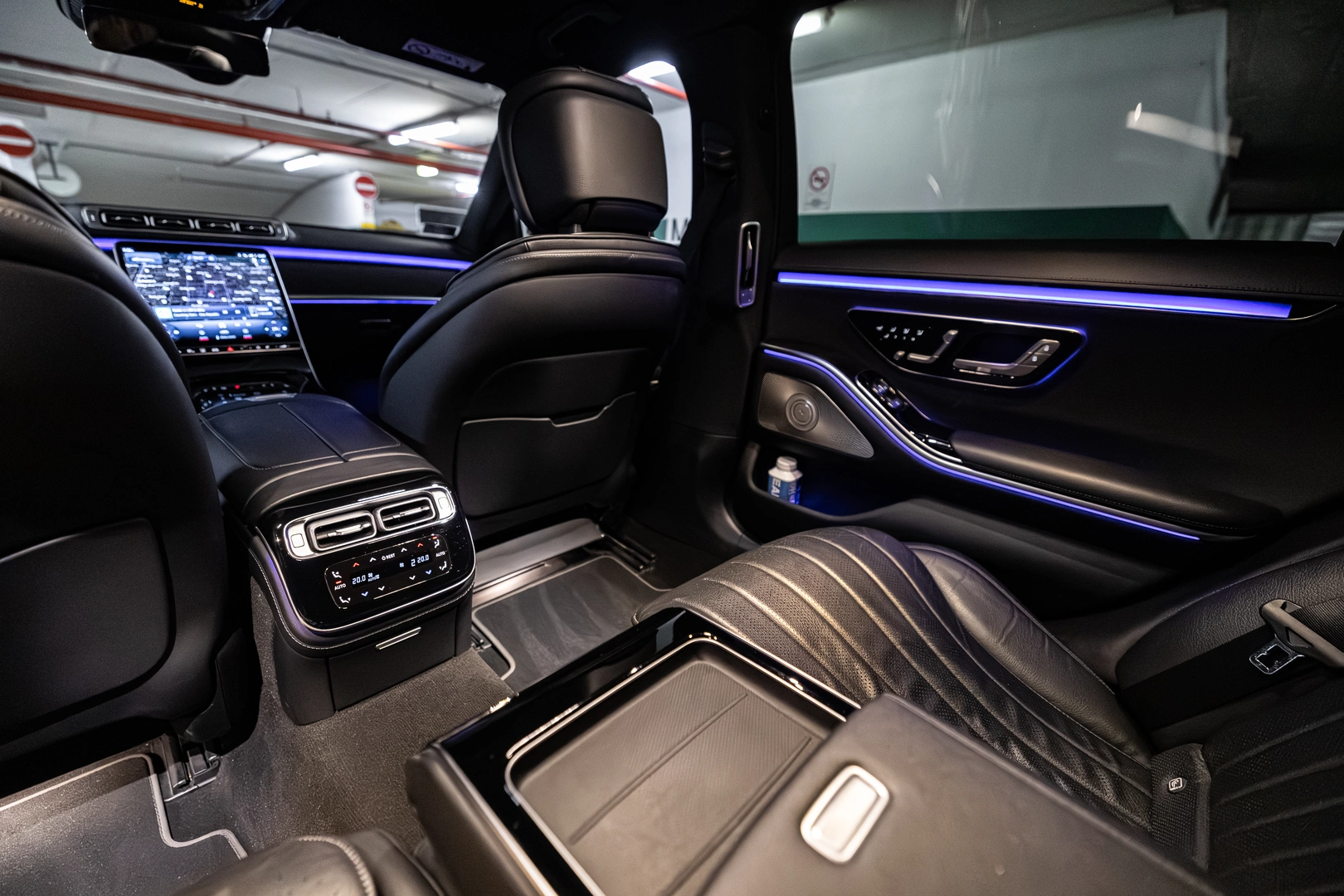 Mercedes-Benz EQE — refined detailing and ambient light.