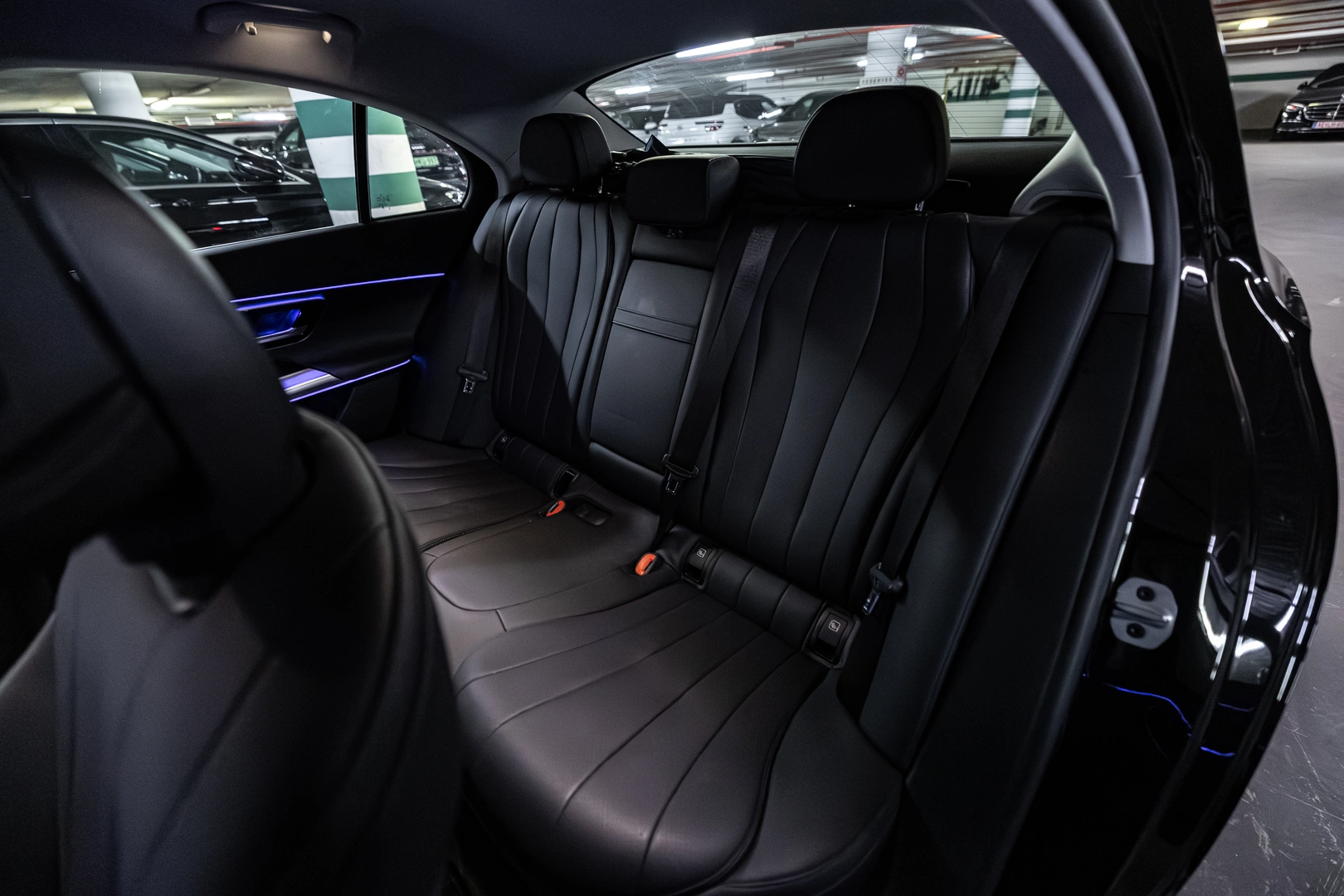 Mercedes-Benz EQE — room to settle in the rear.