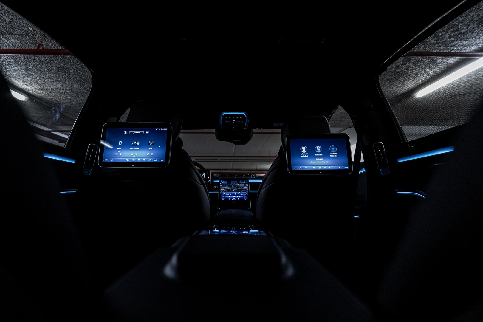 Mercedes-Benz S-Class — a clear, modern dashboard.