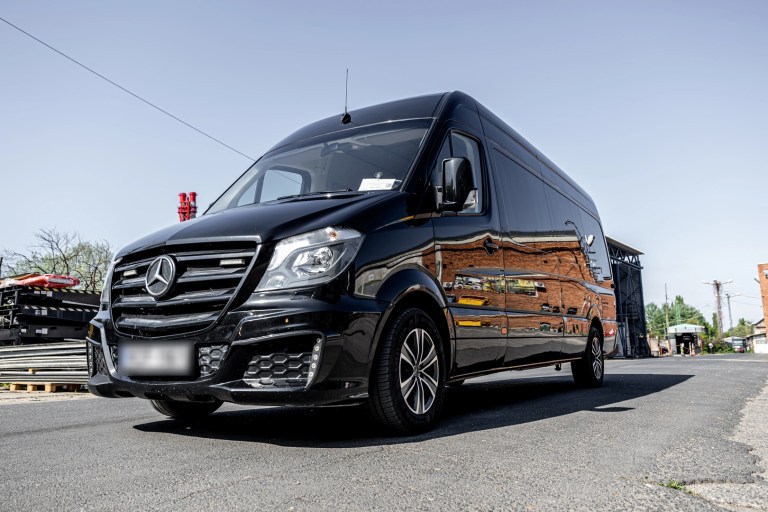 Premium VIP Sprinter detail for private productive travel between appointments