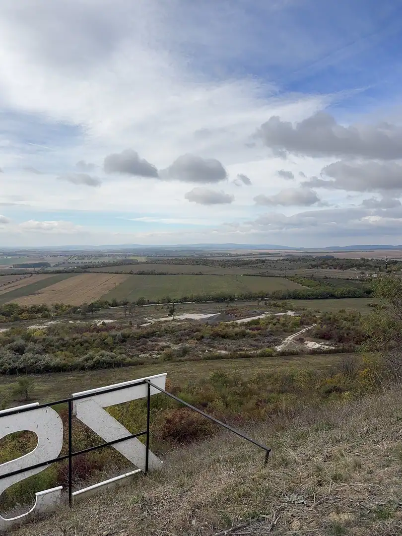 Panoramic view of the Zsámbék Basin from the base perimeter