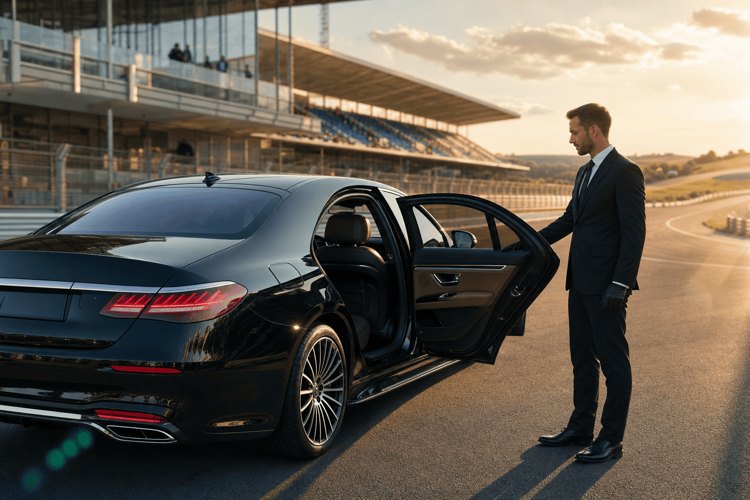 Chauffeur at event venue