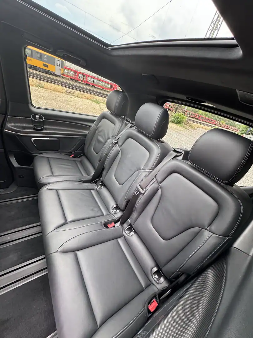 Passenger seating inside a premium Mercedes-Benz minivan