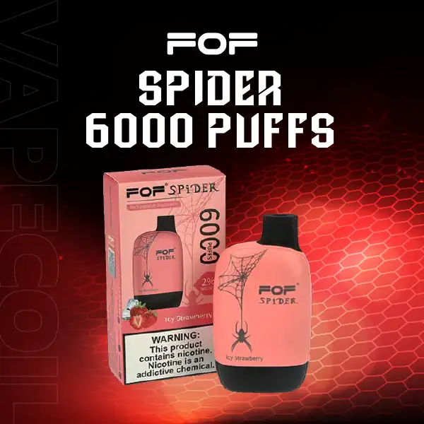 fof spider 6000 puffs-icy strawberry