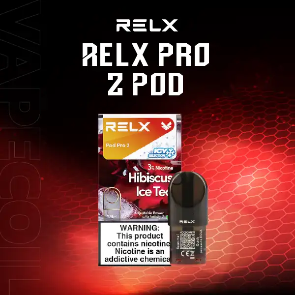 หัว relx pro2 กลิ่นชาไฮบิสคัสเย็น รสชาติเปรี้ยวอมหวาน