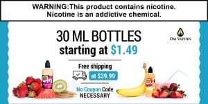 Om Vapors 30ml Sale Sept 2018 New Om Vapors 30ml Sale! From Only $1.49!