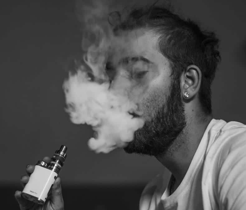 man vaping