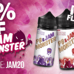 Jam monster e-liquid sale! 100ml only $12. 00 (includes new flavor! )