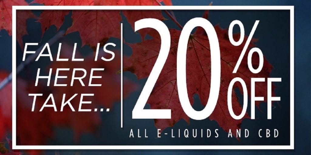 Direct Vapor Fall SAle Direct Vapor Fall Sale! 20% Off CBD + E-Liquids!