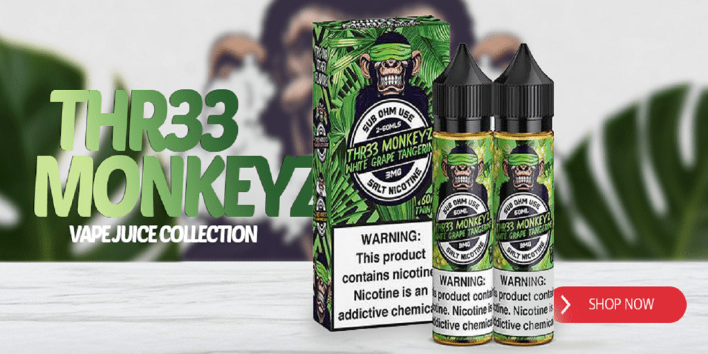 Thr33 Monkeyz EJuice Thr33 Monkeyz EJuice Sale 2x60ml $14.88 (USA)