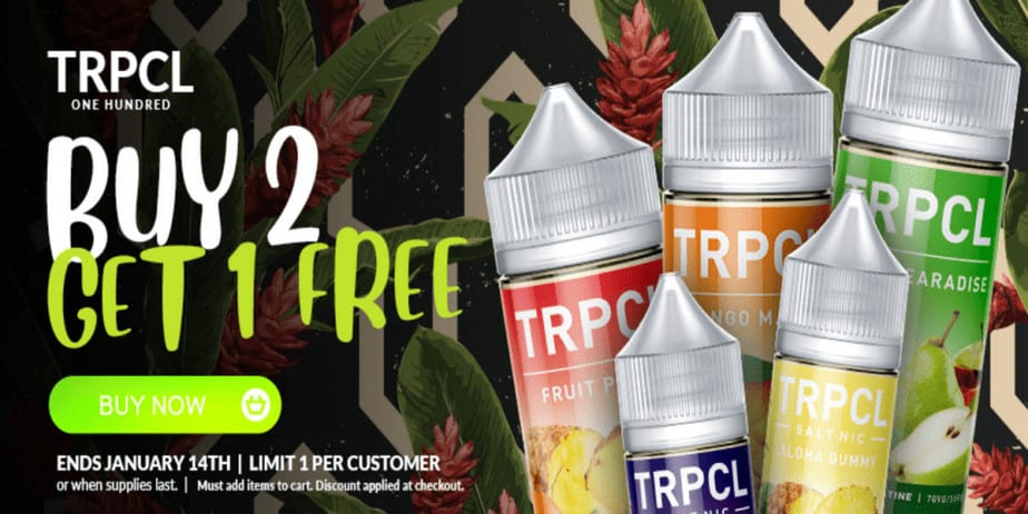 TRPCL Vape Juice Sale TRPCL One Hundred EJuice Sale! B2G1 Free