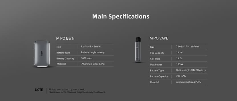 IJoy Mipo Bank Kit IJoy Mipo Pod System Kit $26.21