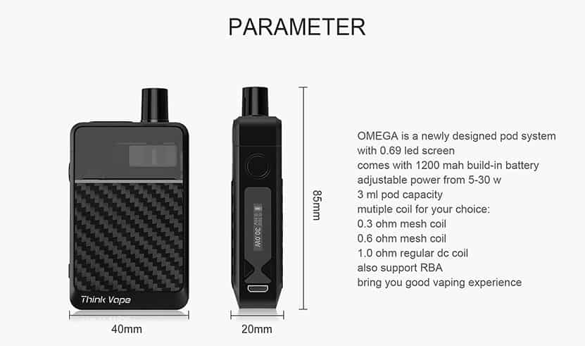 Think Vape Omega Pod Mod Kit Think Vape Omega Pod Kit $13.24