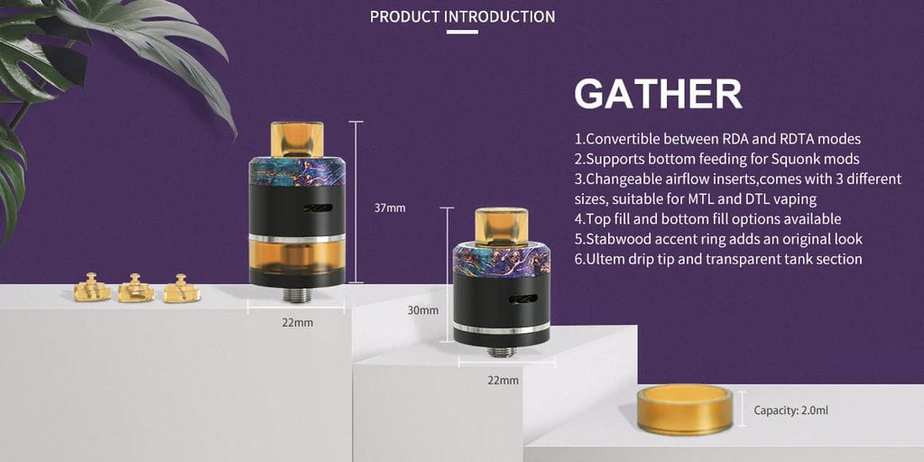 Ultroner Gather RDTA RDA 2ml 22mm Ultroner Gather RDTA RDA $32.34 + FS