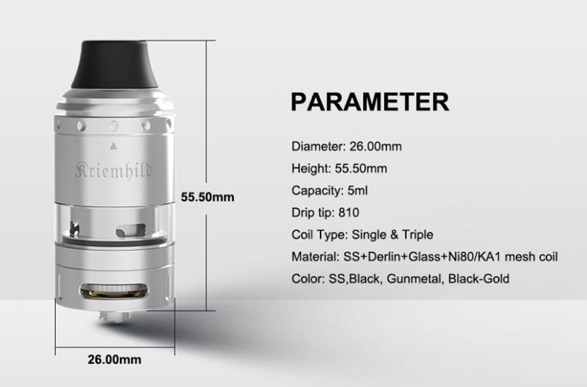 Vapefly kriemhild sub ohm tank atomizer vapefly kriemhild sub ohm tank $10. 90