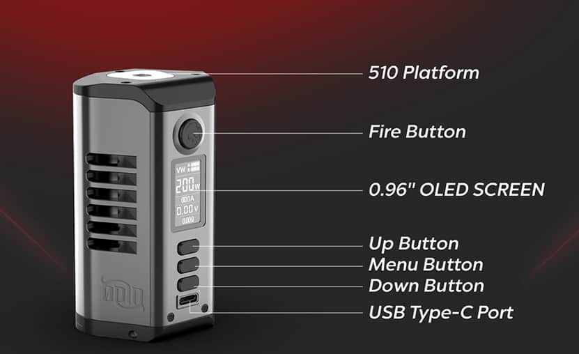 Dovpo Odin 200 Box Mod Dovpo Odin 200w Mod $56.17