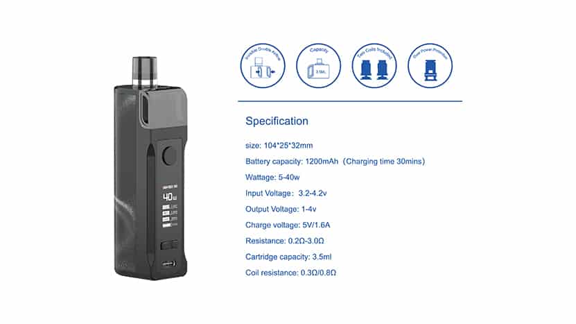 Oumier Voocean 40 Pod Kit Oumier Voocean 40w Pod Mod Kit $18.79