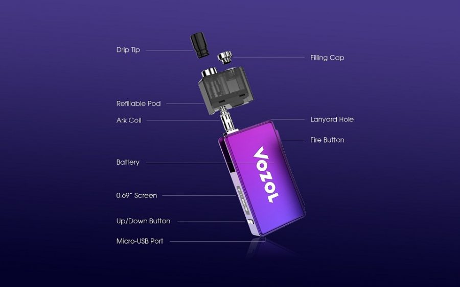Vozol Ark Pod Kit scaled Vozol Ark Pod System Kit $25.99