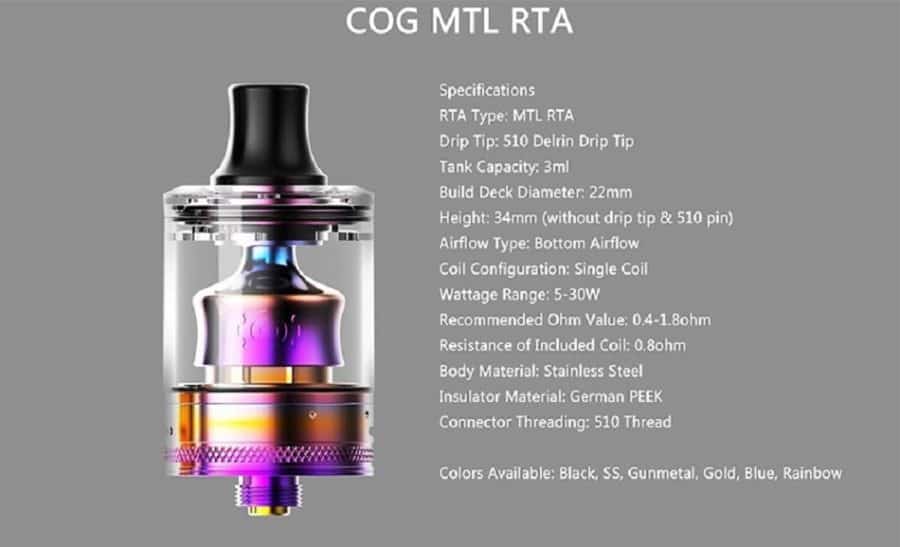 Wotofo COG MTL RTA