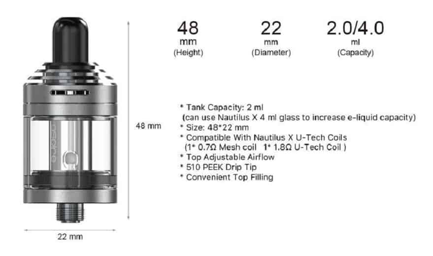 Aspire Nautilus XS Tank Aspire Nautilus XS Tank $8.10 (USA)