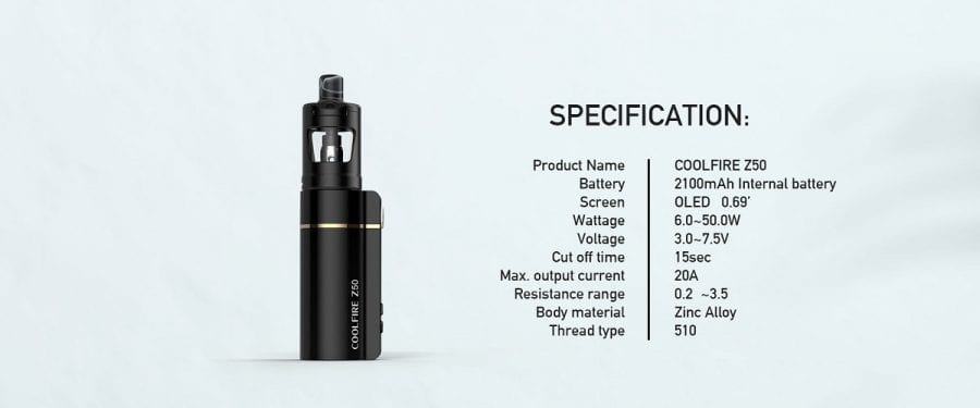 Innokin Coolfire Z50 Starter Kit scaled Innokin Coolfire Z50 Kit $49.90