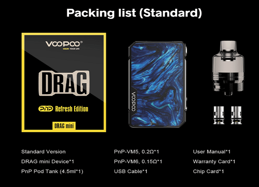 VooPoo Drag Mini Refresh Edition Kit VooPoo Drag Mini Kit Refresh Edition $27.16