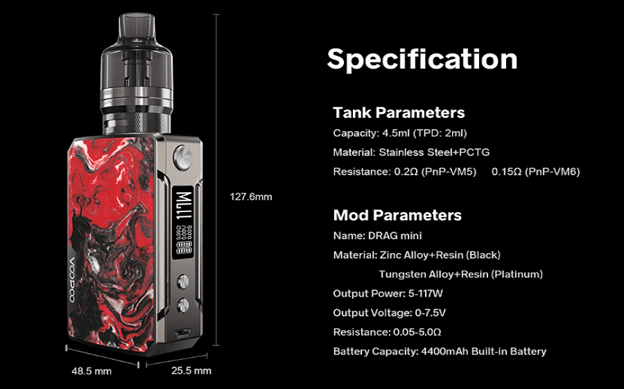 VooPoo Drag Mini Refresh Edition VooPoo Drag Mini Kit Refresh Edition $27.16