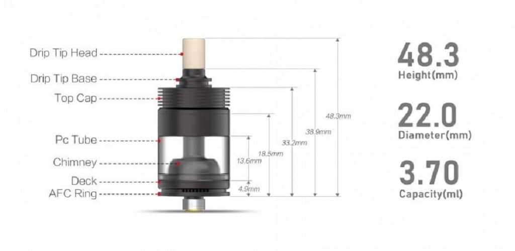 BP Mods Pioneer 22mm RTA BP Mods Pioneer MTL RTA $39.90