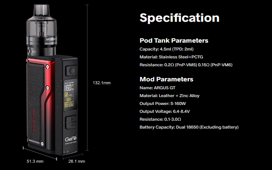 VooPoo Argus GT Starter Kit VooPoo Argus GT Kit $34.84 (USA)