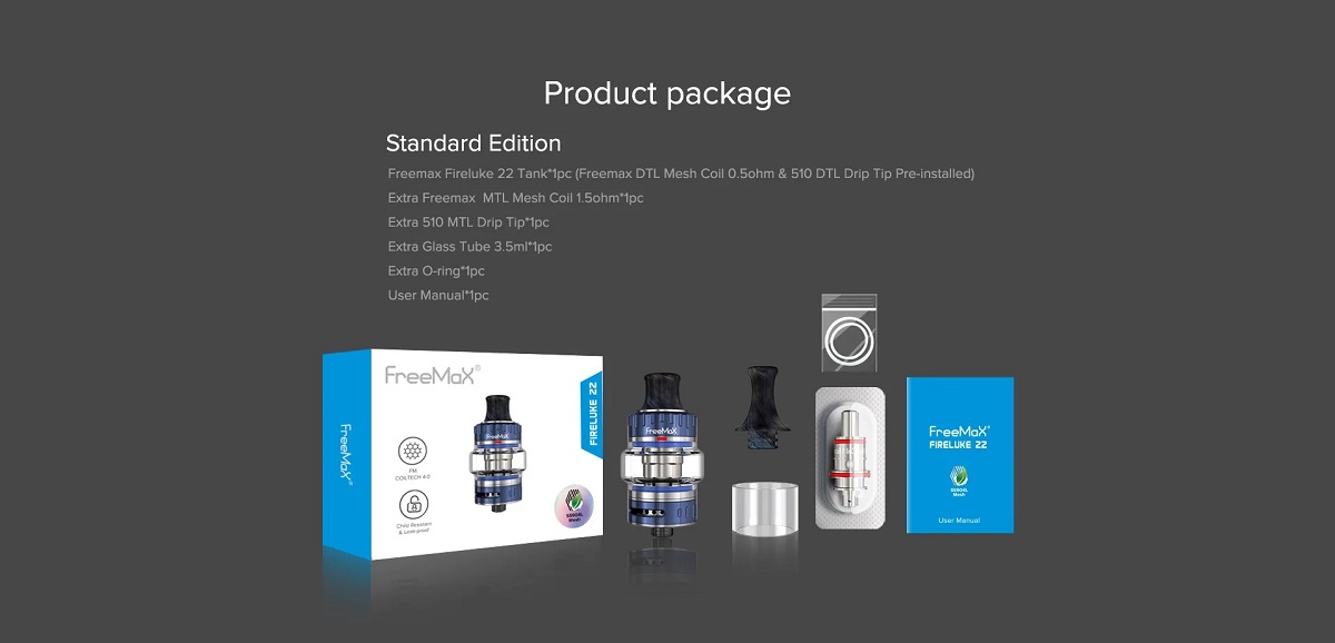 Freemax Fireluke 22 Sub Ohm Tank Freemax Fireluke 22 Tank $25.19 (USA)