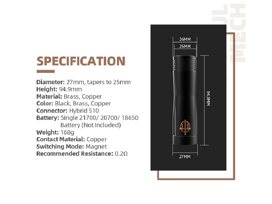 Hellvape Trishul V2 21700 Mech Mod Hellvape Trishul V2 Mech Mod $32.51