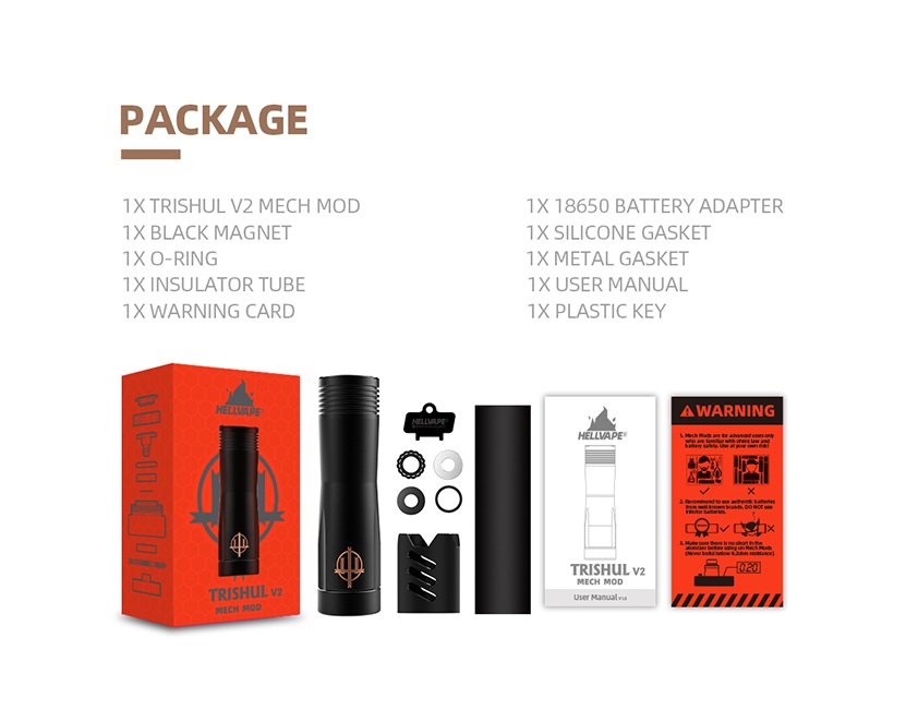 Hellvape Trishul V2 Mechanical Mod Hellvape Trishul V2 Mech Mod $32.51