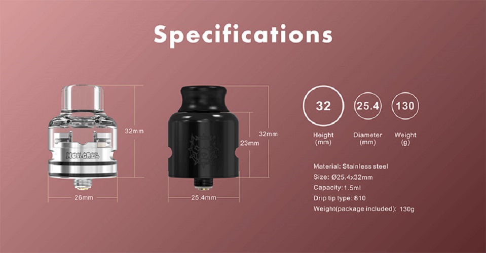 Damn Vape Mongrel 25mm RDA Damn Vape Mongrel RDA $30.60 (USA)