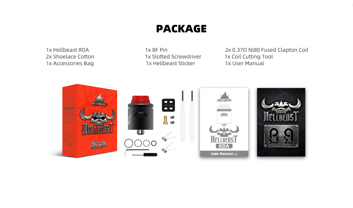 Hellvape HellBeast 24mm RDA Hellvape Hellbeast RDA $18.00 (USA)