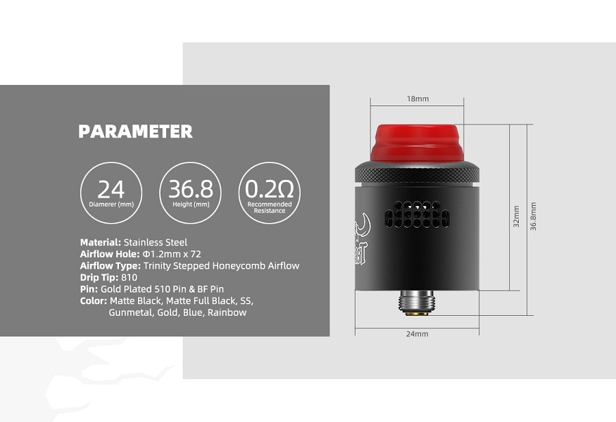 Hellvape HellBeast Squonk RDA Hellvape Hellbeast RDA $18.00 (USA)