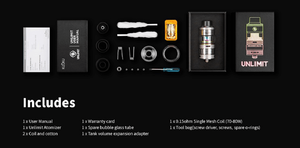 Kizoku Unlimit 24mm RTA Kizoku Unlimit DL RTA $13.10