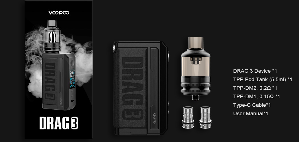 VooPoo Drag 3 177w Kit VooPoo Drag 3 177w Kit $20.00