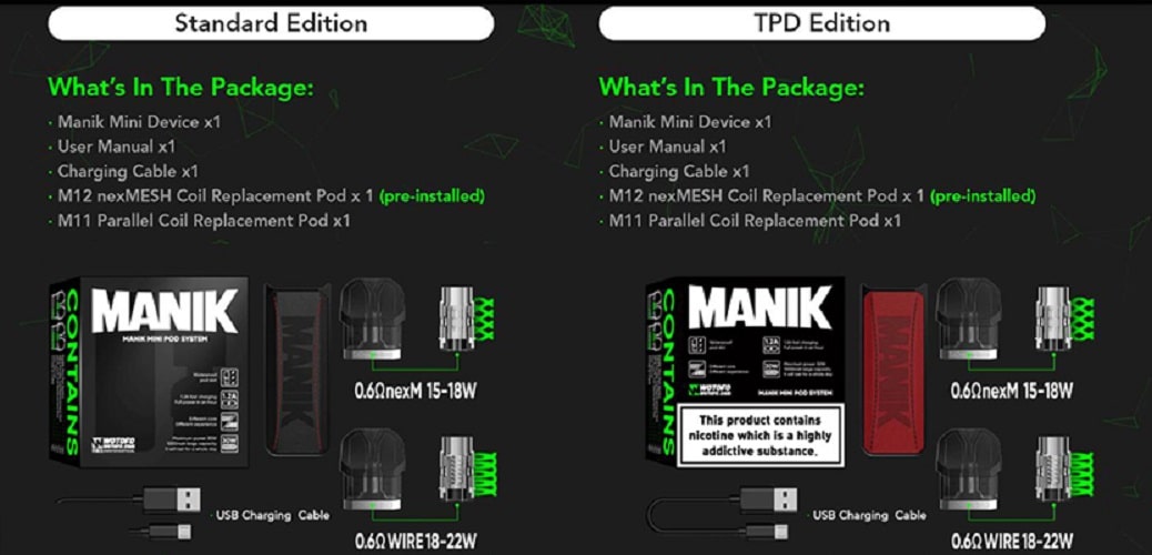 Wotofo Manik Mini Pod System Wotofo Manik Mini Pod Kit $11.65