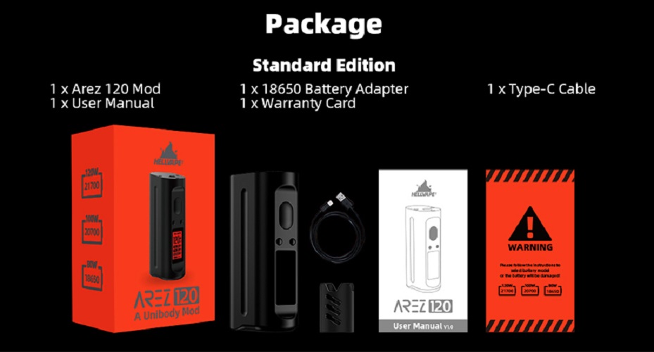 Hellvape Arez 120w Vape Mod Hellvape Arez 120w Mod $53.89 (USA)