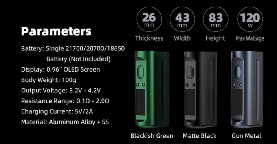 Hellvape Arez Box Mod Hellvape Arez 120w Mod $53.89 (USA)