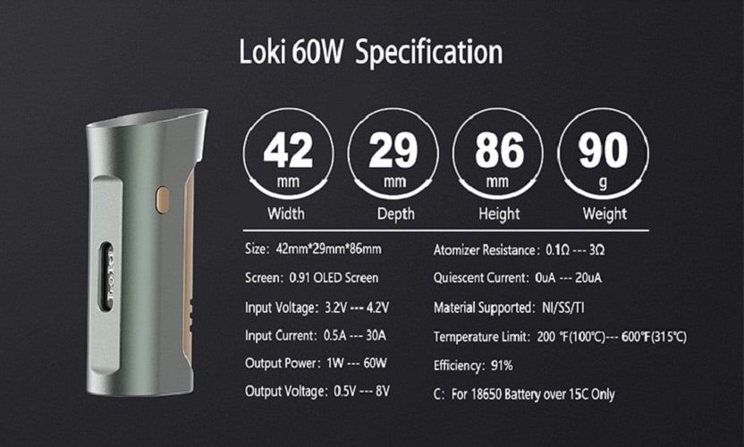 Koguovape Loki Vape Mod Koguovape Loki 60w Mod $49.99