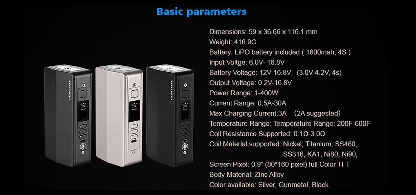 Steam Crave Hadron Pro DNA250C Mod Steam Crave Hadron Pro DNA250C Mod $68.99 | Combo Kit $104.99