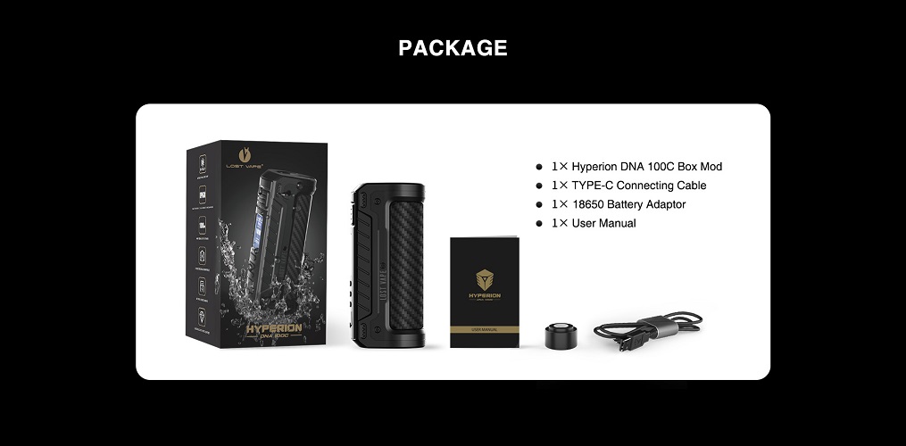 Lost Vape Hyperion DNA100C Vape Mod Lost Vape Hyperion DNA100C Mod $101.99 (USA)