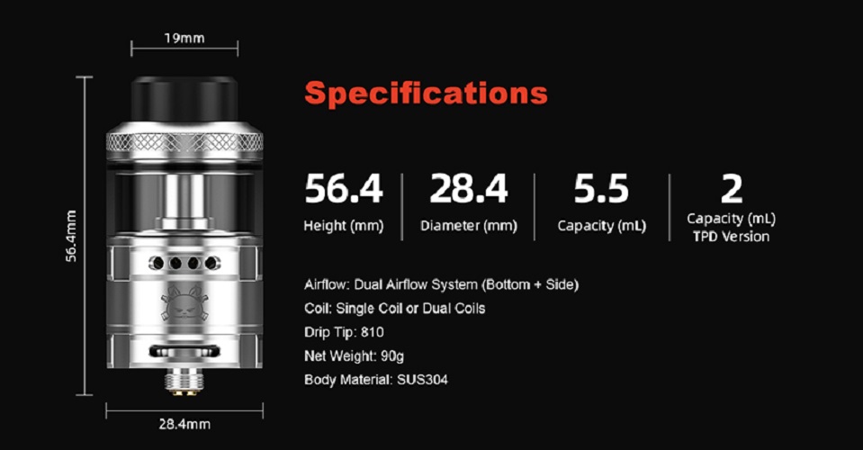 Hellvape Fat Rabbit 28.4mm RTA Hellvape Fat Rabbit RTA $21.99