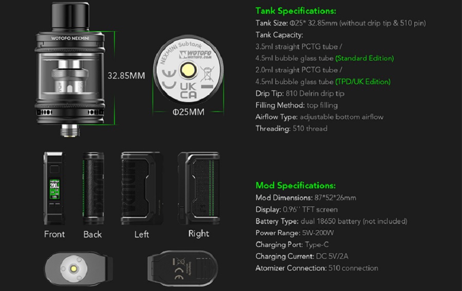 Wotofo MDura 200w Starter Kit Wotofo MDura 200w Mod $22.39 | Kit $42.70 + FS