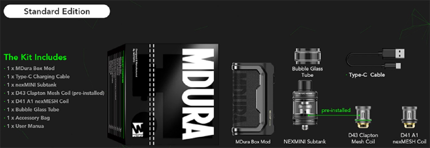 Wotofo MDura Vape Kit Wotofo MDura 200w Mod $22.39 | Kit $42.70 + FS