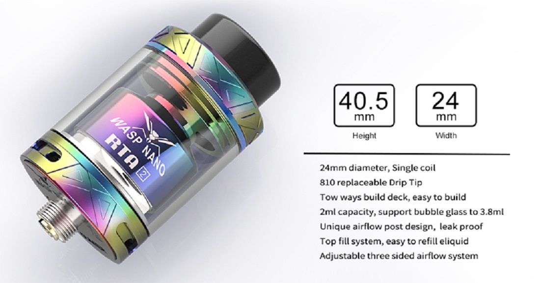 Oumier Wasp Nano 2 24mm RTA Oumier Wasp Nano V2 RTA $12.93