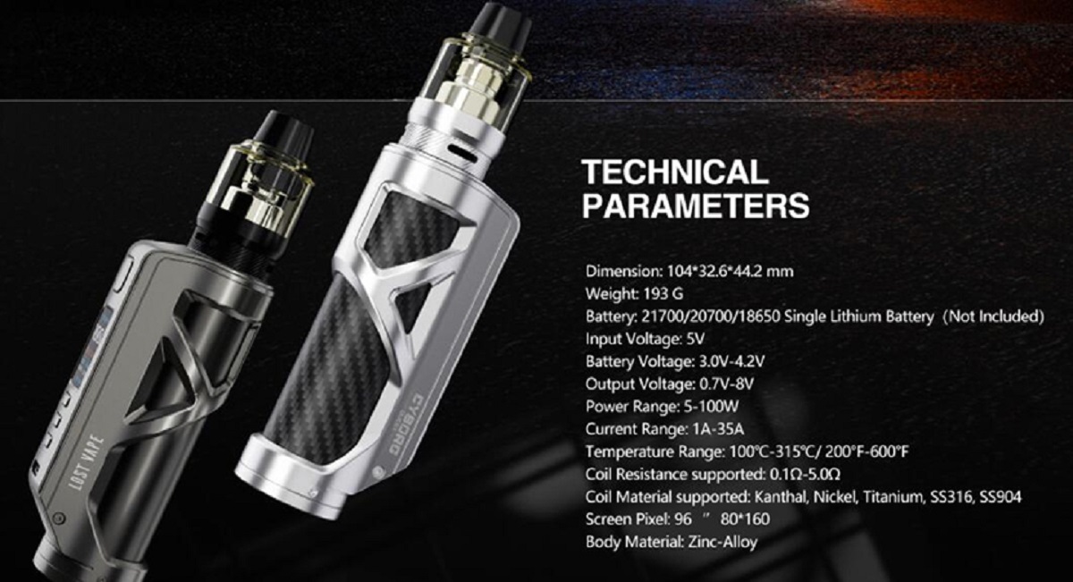 Lost Vape Cyborg Quest 100w Vape Kit Lost Vape Cyborg Quest Mod $26.57 | 100w Kit $40.04