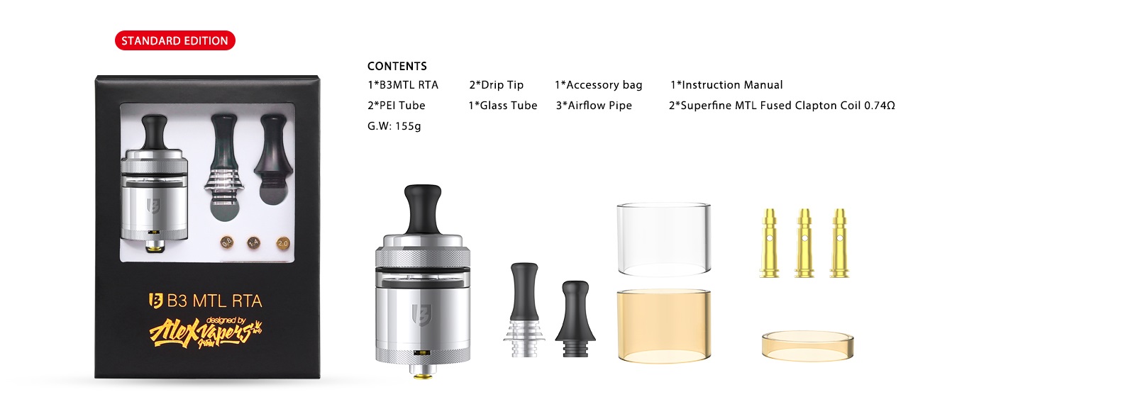 Vandy Vape Berserker V3 24mm RTA Vandy Vape Berserker V3 MTL RTA $24.89